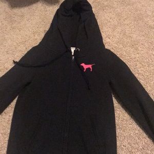 PINK VICTORIA’s SECRET ZIP UP HOODIE